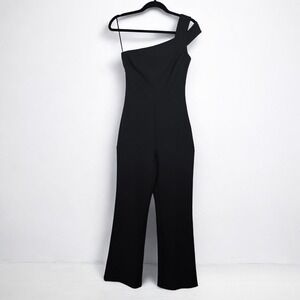 NEW Likely Maxon Jumpsuit Woman Size 0 Black One Shoulder Asymmetrical Dressy